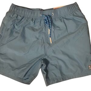 Party Sharks - Men’s XL - Swim Trunks Blue 6.5” Inseam Mesh Lined Quick Dry NWT
